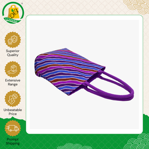 Bolsas de Compras de Yute con Asas Acolchadas y Cinta de Algodón, con Estampado Geométrico Completo, Ecológicas, de Excelente Calidad y en Oferta - Product Image 2