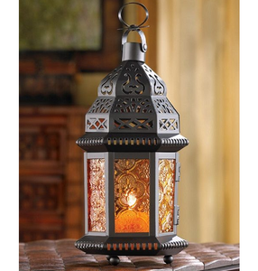 Black Blue Crystal <b>Lantern</b> Decorative Table <b>Lamp</b> Moroccan Glamour Celestial Sophistication - Product Image 2
