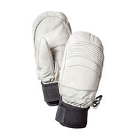 Mitaines d'hiver unisexes en cuir de mouton blanc, isolées thermiquement, pour le ski et l'équitation, avec fermeture auto-agrippante