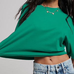 T-shirts courts oversize pour femmes, à manches courtes, pour l'entraînement, décontractés d'été, coupe ample, imprimés, écologiques, respirants avec poches - Product Image 5