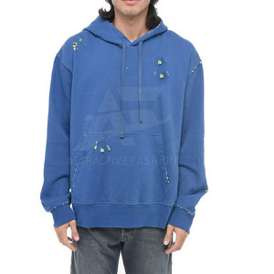Tissu en coton mélangé à faible MOQ offrant un confort durable et un style moderne dans les designs de sweats à capuche pour hommes. - Product Image 3