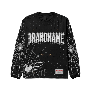 Sudadera Spider personalizada, informal, de forro polar grueso, con gráfico gótico, estampada en serigrafía, cuello redondo, ropa urbana para hombre - Product Image 2