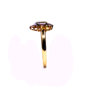 Wedding Wear 925 Sterling Silver Gold Plated Jewelry <b>Blue</b> Topaz Gemstone Women Wear Classic <b>Ring</b> - Product Image 4