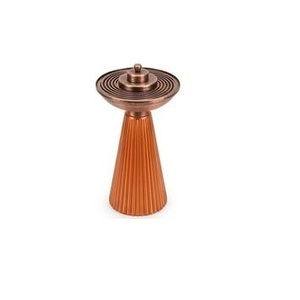 Quemador de incienso de piedra de Marquina negra pulida con vetas – Soporte para Bakhoor de acero inoxidable con patrón radial - Product Image 6