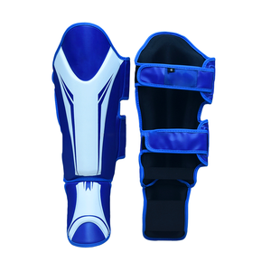 Premium Leather Shin Guards Wholesale Mma Muay Thai Shin Guards Pu Leather Boxing Kickboxing Leg Protector Low MOQ <b>Cheap</b> Price - Product Image 2