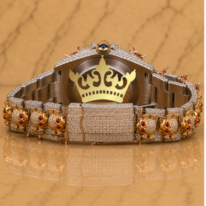 Handcrafted Moissanite Diamond Watch Men Full Pave VVS Stone Bracelet <b>Wristwatch</b> - Product Image 4