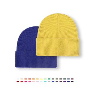 Unisex Acrylic Beanie Hat Solid Color Ribbed Knit <b>Winter</b> <b>Cap</b> Casual Style for Adults 56-58CM Head Circumference Jacquard <b>Cap</b> - Product Image 3