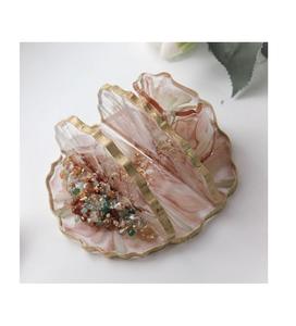 Boîte distributrice de mouchoirs en résine époxy, prix de gros, artisanat, couleur marine - Product Image 3