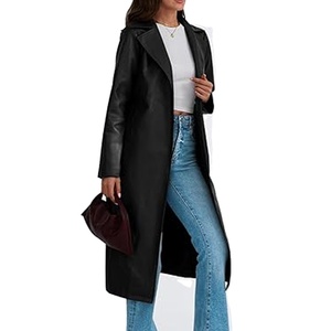 2025 printemps automne mode femmes affaires longue veste coton décontracté Trench manteau Streetwear costume veste - Product Image 2