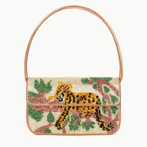 Bolso de Mano Rojo Ecológico con Bordado y Cuentas, Cierre de Botón, Correa Única, Elegante, de Lujo, para Fiestas, Bodas, para Mujer - Product Image 4