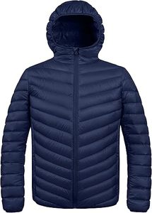 Men's Lightweight <b>Packable</b> Puffer <b>Jacket</b> with Hood Suitable for Travel Hiking Camping and Everyday Casual Wear - Product Image 4