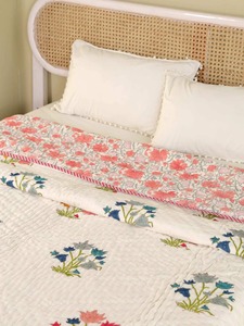 Edredón Floral Estampado de Algodón, Decoración Tradicional para el Hogar, Ropa de Cama para Todas las Temporadas - Product Image 2