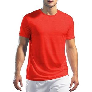 Personalizado 2024 nueva moda de alta calidad en blanco 90% poliéster 10% Spandex camiseta sostenible entrenamiento Fit camisetas para hombres - Product Image 3