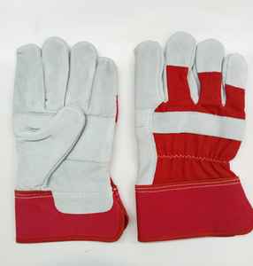 Gants de gréeur canadiens de haute qualité en cuir de vachette fendu et tissu de coton Gants de travail de sécurité industrielle pour la protection des mains - Product Image 2