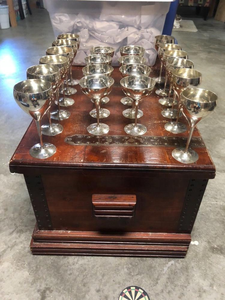 Gobelet antique en cuivre martelé, style religieux, calice en laiton, modèle en métal poli - Product Image 5