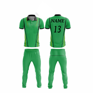 Camiseta y Pantalón de Cricket Personalizados con Estampado de Bandera por Sublimación, Uniforme de Equipo de Manga Corta para Hombre - Product Image 4