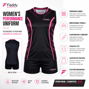 Ensemble de maillots de volley-ball personnalisés pour femmes, sans manches, sublimation, professionnels, séchage rapide, vêtements de sport d'équipe - Product Image 5