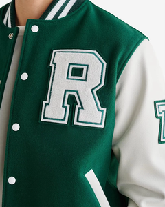 แจ็คเก็ตเบสบอลผู้ชายคุณภาพดี แขนหนัง ขายส่ง แจ็คเก็ตวาร์ซิตี้บุหนังกันลม แขนยาว - Product Image 6