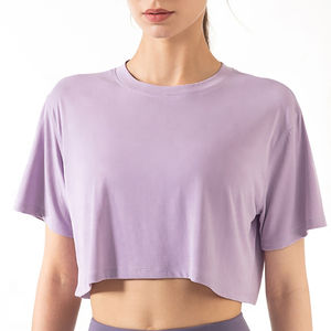 Camisetas Deportivas Personalizadas de Alta Calidad para Mujer, Manga Larga, Holgadas, para Gimnasio, Yoga, Deportes, Verano, Transpirables - Product Image 1