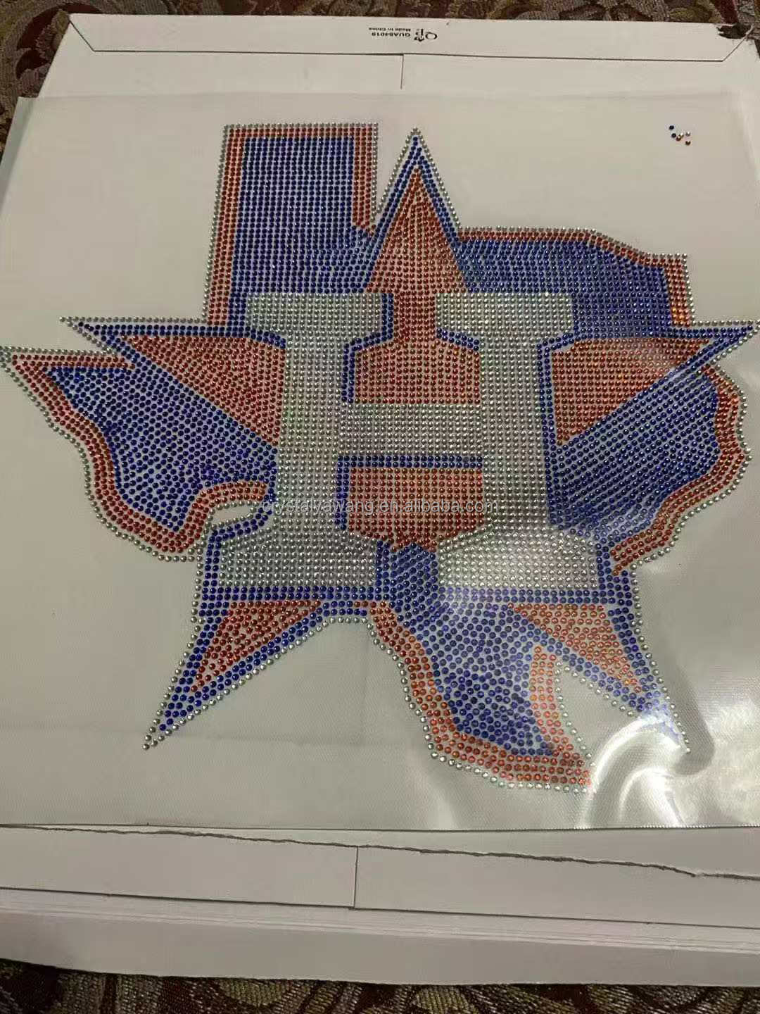 #5คริสตัลสีส้มสีน้ำเงิน