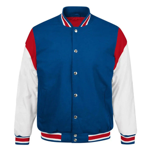 Top Trending <b>Men</b> Varsity <b>Jacket</b> Custom Made Thick Wool Stand Collar Patchwork Front Logo Waterproof Breathable for <b>Man</b> - Product Image 1
