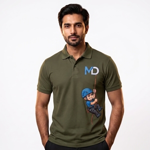 Custom Embroidered Polo <b>Shirt</b> <b>for</b> <b>Men</b> | Corporate Uniform Logo Polo T-<b>Shirt</b> | Breathable Cotton Workwear Polo <b>Shirt</b> - Product Image 4