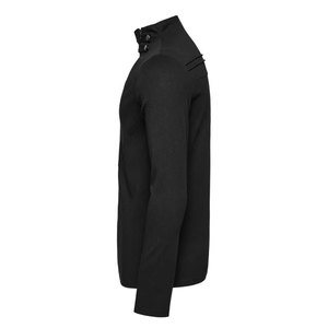 Custom Wholesale <b>Men's</b> Gothic Punk Rock Slim Fit Asymmetric Zipper Long Sleeve Stand Collar T-Shirt Top - Product Image 3