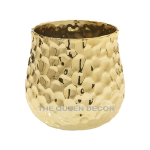Porte-brosse en aluminium de forme ronde avec une texture magnifique, finition dorée, élégant pour la salle de bain ou la maison - Product Image 2