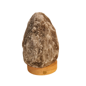 Lampe en sel gris de l'Himalaya de qualité supérieure OEM, 100% naturelle, fabriquée à la main, avec base en bois, lampe en sel gris - Product Image 1
