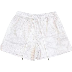 Wholesale Custom <b>Men's</b> Mesh <b>Bandana</b> Print Shorts Paisley Basketball Style Breathable Athletic Summer Gym Shorts - Product Image 1