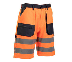Shorts de travail haute visibilité réfléchissants avec ajustement réglable et tissu respirant pour la sécurité au travail en extérieur - Product Image 2