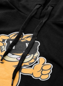 Sudadera con Capucha Negra para Mujer, Estampado de Dibujos Animados de Garfield, 'Soy Sexy y lo Sé', Corte Regular, Ropa Casual, 100% Algodón Tejido, Estilo Otoñal - Product Image 6