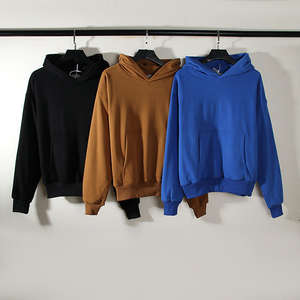 Sweat à capuche d'hiver en molleton 100% coton, streetwear personnalisé, haute qualité, poids lourd 340 g/m², coupe ample, unisexe - Product Image 3