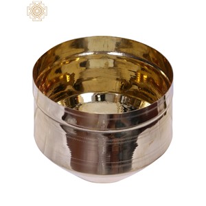 Utensilios de cocina tradicionales de latón de 7 pulgadas hechos a mano Marakkal Vessel Home Decor Item - Product Image 2