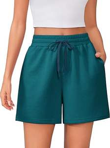Shorts d'été décontractés pour femmes en coton French Terry à séchage rapide et respirant, taille ample, vente en gros - Product Image 5