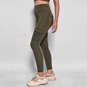 Legging cargo sin costuras al por mayor de alta calidad ropa activa compresión Fitness Outfit Leggings para gimnasio entrenamiento ejercicio - Product Image 5
