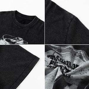 Mens Graphic Oversize Shirt Unisex Short Sleeve Cotton Vintage Streetwear Aesthetic Tee Shirts Casual <b>Tunic</b> - Product Image 5