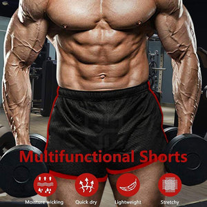 Pantalones cortos de nailon con logo personalizado para hombre, transpirables, de secado rápido, para deporte y correr, al por mayor. - Product Image 6