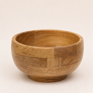 Bol à salade en bois d'acacia écologique fait main, grand bol de service sur pied pour fruits, ustensiles de cuisine au prix le plus bas - Product Image 3