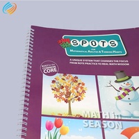 Service d'impression de livres à spirale/reliure métallique/reliure à ressort personnalisés avec texte noir et blanc pour étudiants
