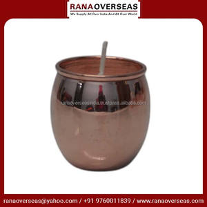 Venta al por mayor de lujo tarro de cobre perfumado vela de cera de soja para decoración del hogar aromaterapia y ambiente relajante a los mejores precios - Product Image 2