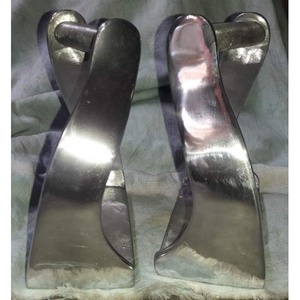 Estribos de aluminio para SILLÍN de caballo Occidental | Estribos de aluminio cortados de caballo de pie grabados en ángulo ligeros - Product Image 4