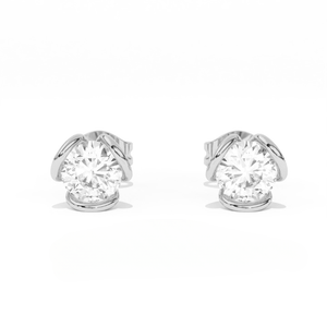 Aarinya Helix Swirl - Pendientes de Diamante Cultivado en Laboratorio, Corte Brillante Redondo, Plata de Ley 925, Certificado IGI, Regalo para Oficina/Trabajo - Product Image 1