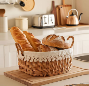 Fruit And Bread <b>Storage</b> High Standard Quality Rattan Made Round Shape Basket From India Kitchenware Accessories In Lowest Price - Product Image 1