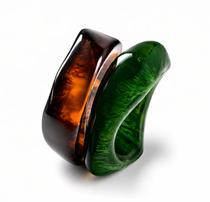 Rizir Fashion Christian Trendy OEM Resin Bangles <b>Set</b> Stackable Chunky Acrylic <b>Bracelets</b> Emerald Cut for Women Bulk Wholesale - Product Image 3