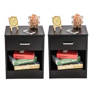2pcs XH <b>Nightstands</b> with Drawer Elegant Furniture for Bedroom - Product Image 1