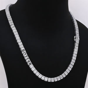 Collar de Cadena de Bolas de 6mm, Diseño 2025, Lujoso, Exclusivo, Hecho a Medida, con Acabado Liso, Estilo Oro Blanco - Product Image 2