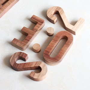 Meilleur prix tenture murale bois lettre nouvelle décoration art pour les chambres alphabet autocollant lettres en bois - Product Image 1