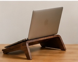 Meilleure vente 2026 : Support pour ordinateur portable en bois, réglable multi-angles, pour une visualisation et une saisie confortables - Product Image 2