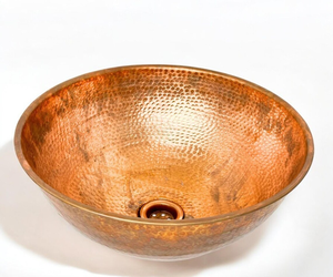 copper sink heavy quality copper <b>basin</b> strong metal copper sink durable finish copper <b>basin</b> long life copper sink premium metal - Product Image 1